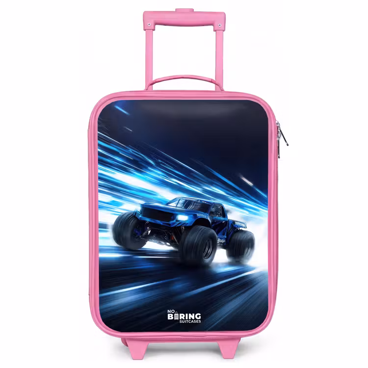 Kinderkoffer Rosa - Monstertruck rast durch die Lichtgeschwindigkeit — 1