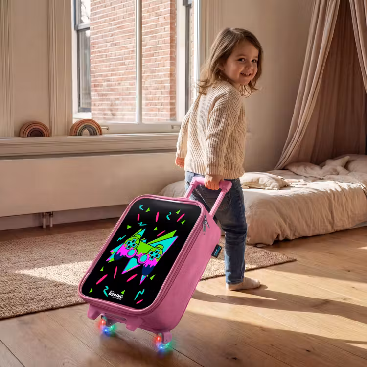 Kinderkoffer Rosa - Neon-Controller auf Schwarz — 2