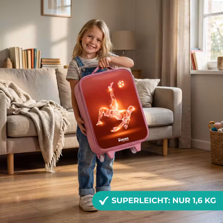 Kinderkoffer Rosa - Rot glühender Fußballer in Aktion — 3