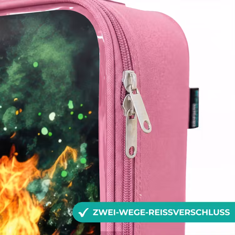 Kinderkoffer Rosa - Tennisball in Flammen bei starkem Aufprall — 5