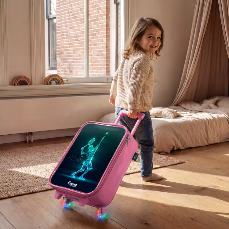 Kinderkoffer Rosa - Digitaler Tennisspieler im futuristischen Stil — 2