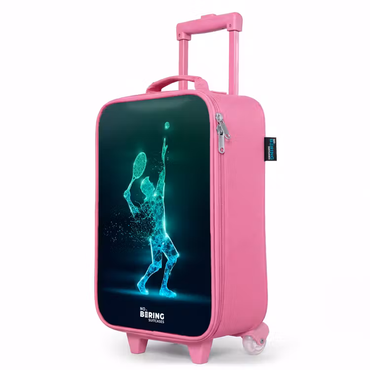 Kinderkoffer Rosa - Digitaler Tennisspieler im futuristischen Stil — 8