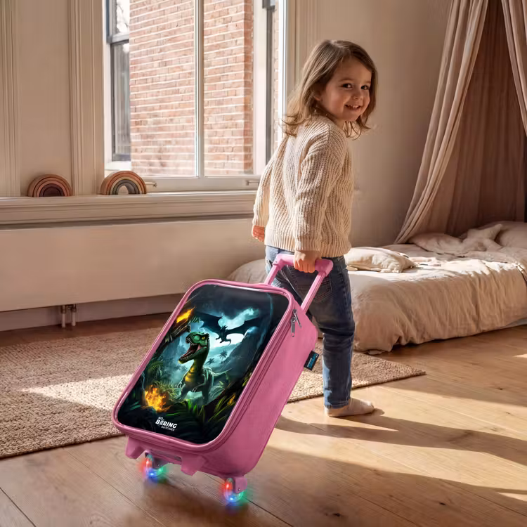 Kinderkoffer Rosa - Dinosaurier und Drache im feurigen Dschungeltal — 2