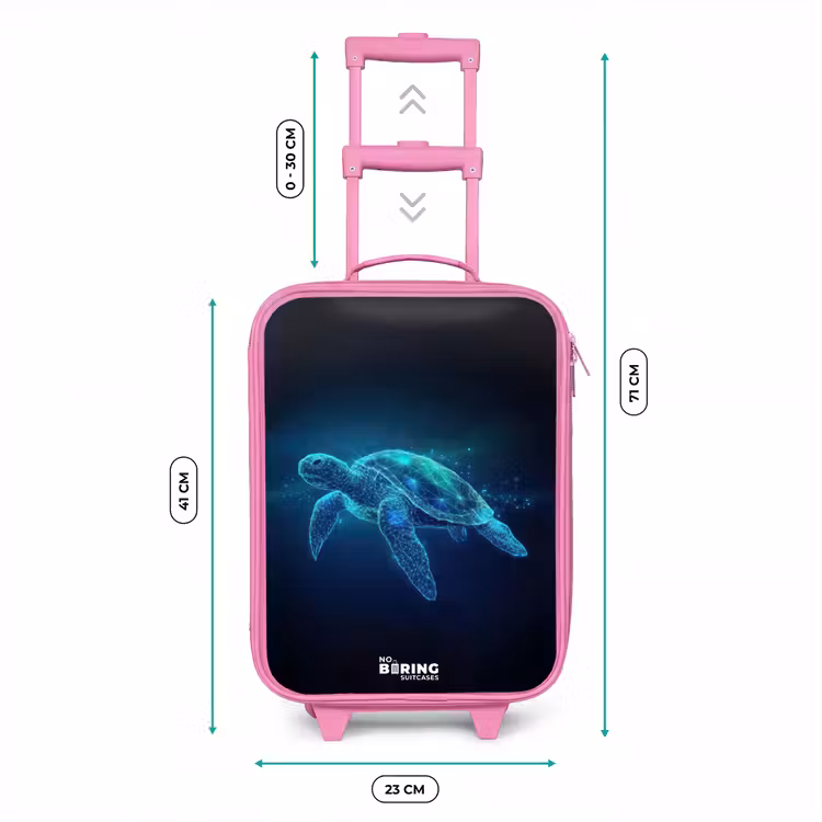 Kinderkoffer Rosa - Leuchtende Schildkröte im digitalen Ozean — 7