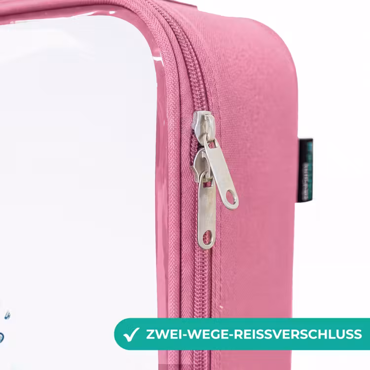 Kinderkoffer Rosa - Cooler Hai mit Sonnenbrille im Wasser — 5