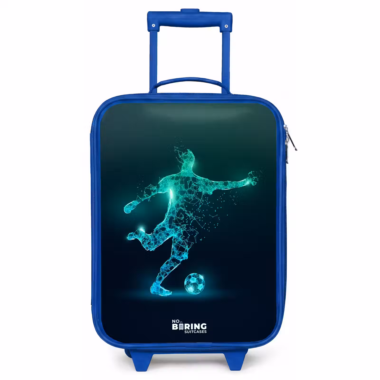 Kinderkoffer Blau - Fußballer kickt mit Gewalt in digitaler Form — 1