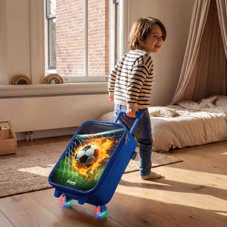 Kinderkoffer Blau - Feuerfußball im Tornetz gefangen — 2