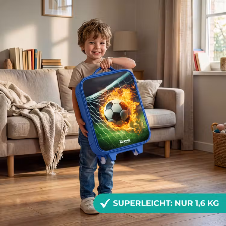 Kinderkoffer Blau - Feuerfußball im Tornetz gefangen — 3