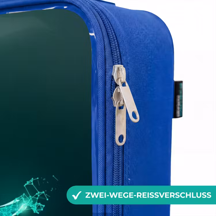 Kinderkoffer Blau - Fußballer kickt mit Gewalt in digitaler Form — 5