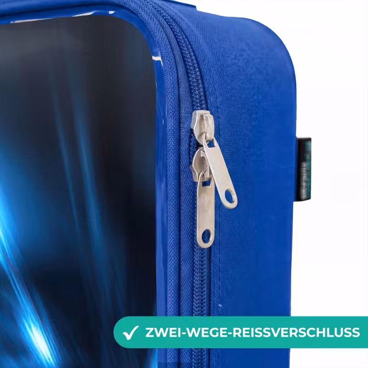 Kinderkoffer Blau - Superschnellzug im neonblauen Tunnel — 5