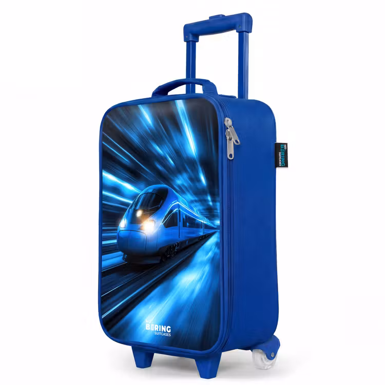 Kinderkoffer Blau - Superschnellzug im neonblauen Tunnel — 8