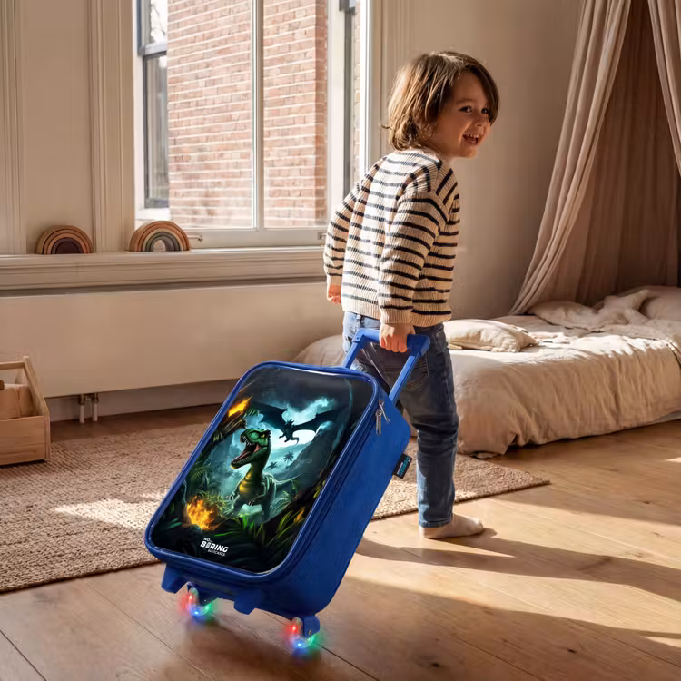 Kinderkoffer Blau - Dinosaurier und Drache im feurigen Dschungeltal — 2