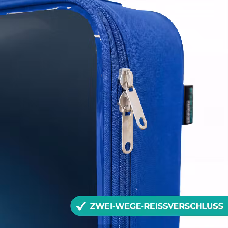 Kinderkoffer Blau - Neon-Rennwagen im digitalen Stil — 5