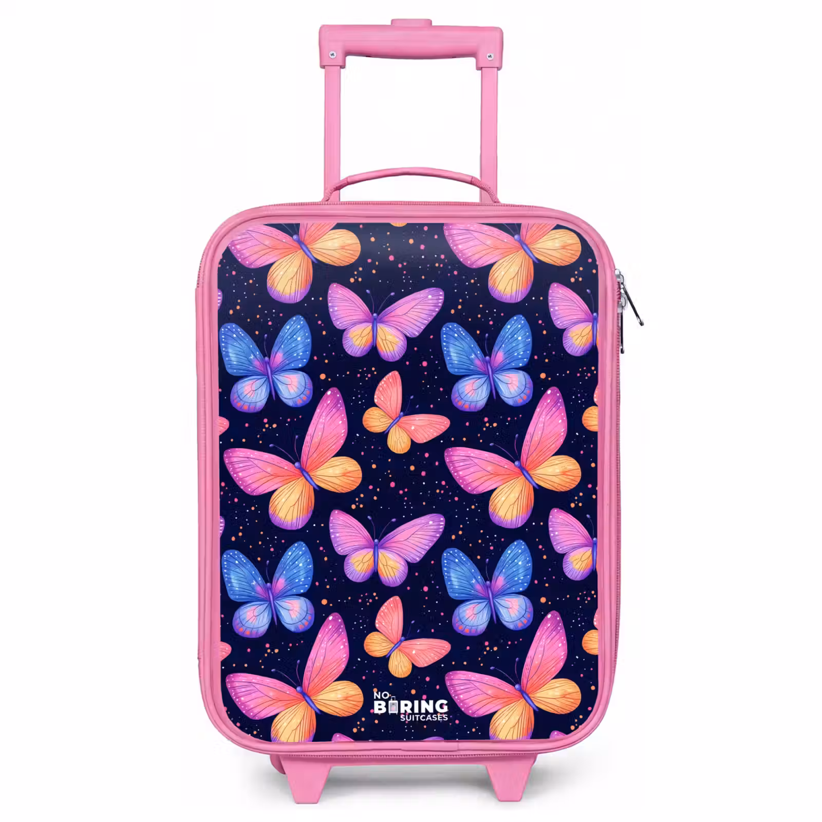Kinderkoffer Rosa - Bunte Schmetterlinge in Rosa und Blau — 1