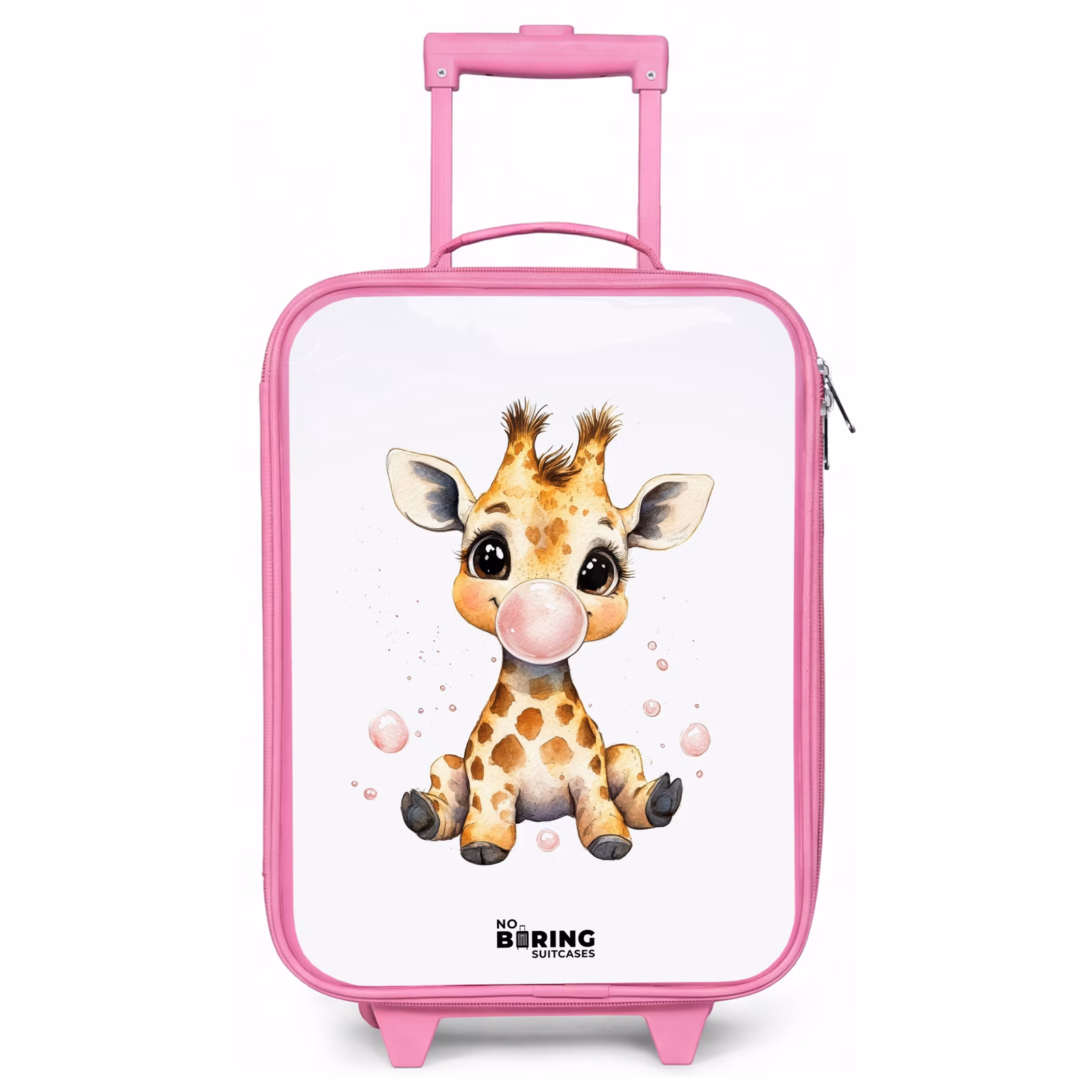 Kinderkoffer Rosa - Giraffe mit rosa Gummitier — 1