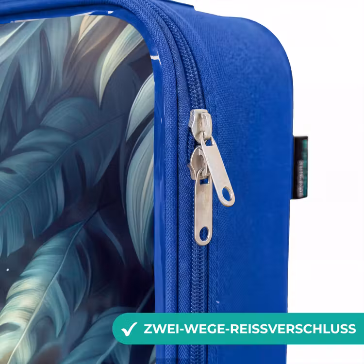 Kinderkoffer Blau - Dino im mystischen Dschungel mit Mondlicht — 5