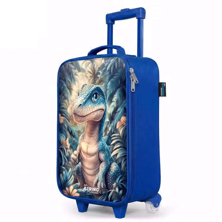 Kinderkoffer Blau - Dino im mystischen Dschungel mit Mondlicht — 8