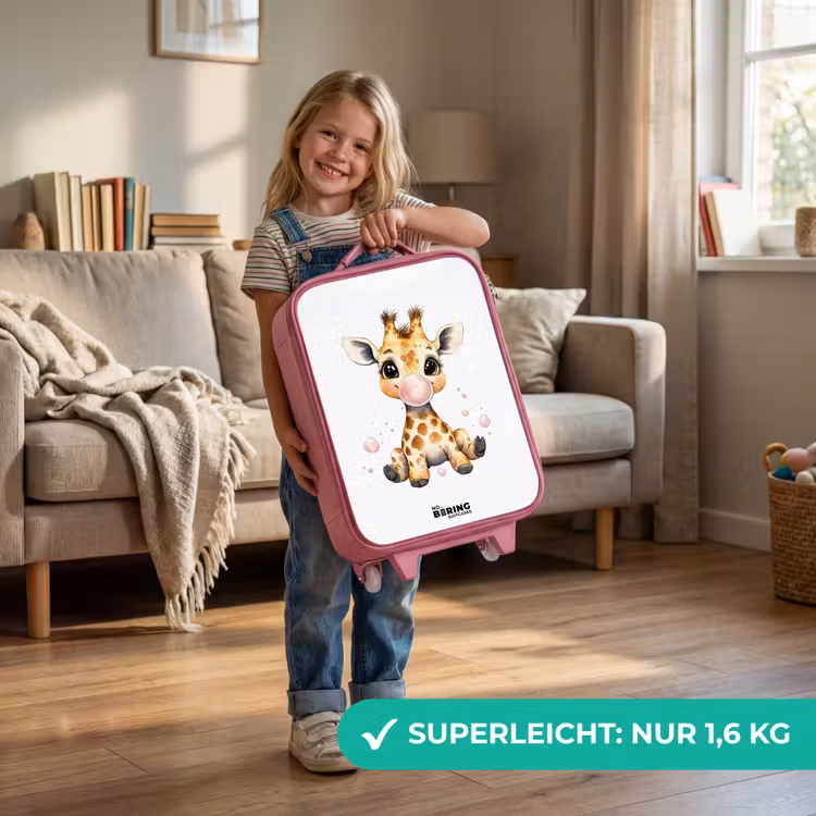 Kinderkoffer Rosa - Giraffe mit rosa Gummitier — 3