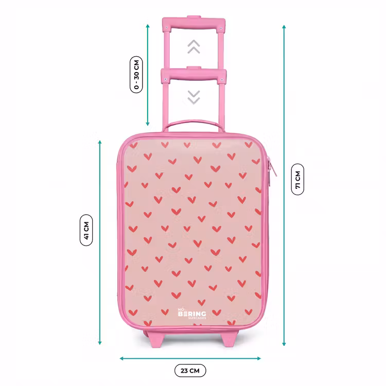 Kinderkoffer Rosa - Herzmuster mit rosa Farben — 7