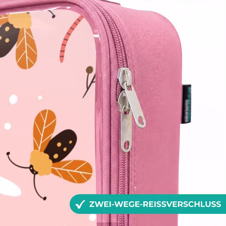 Kinderkoffer Rosa - Marienkäfer und Libellen auf rosa Hintergrund — 5