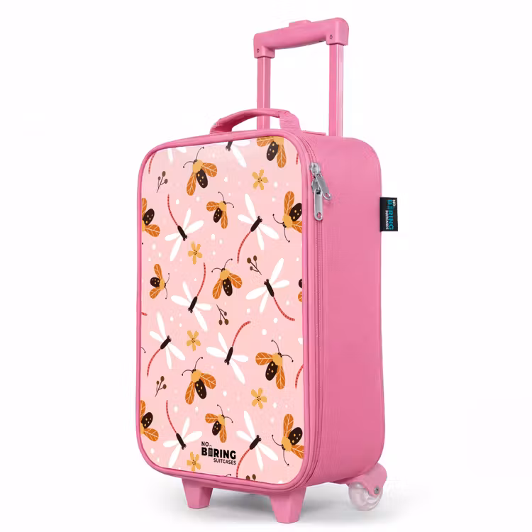 Kinderkoffer Rosa - Marienkäfer und Libellen auf rosa Hintergrund — 8