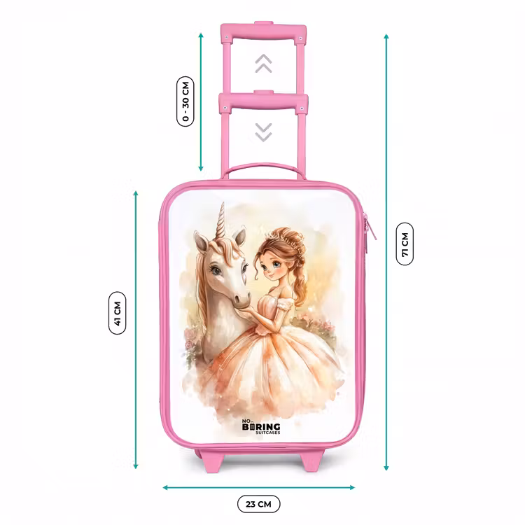 Kinderkoffer Rosa - Prinzessin im Kleid mit weißem Einhorn — 7