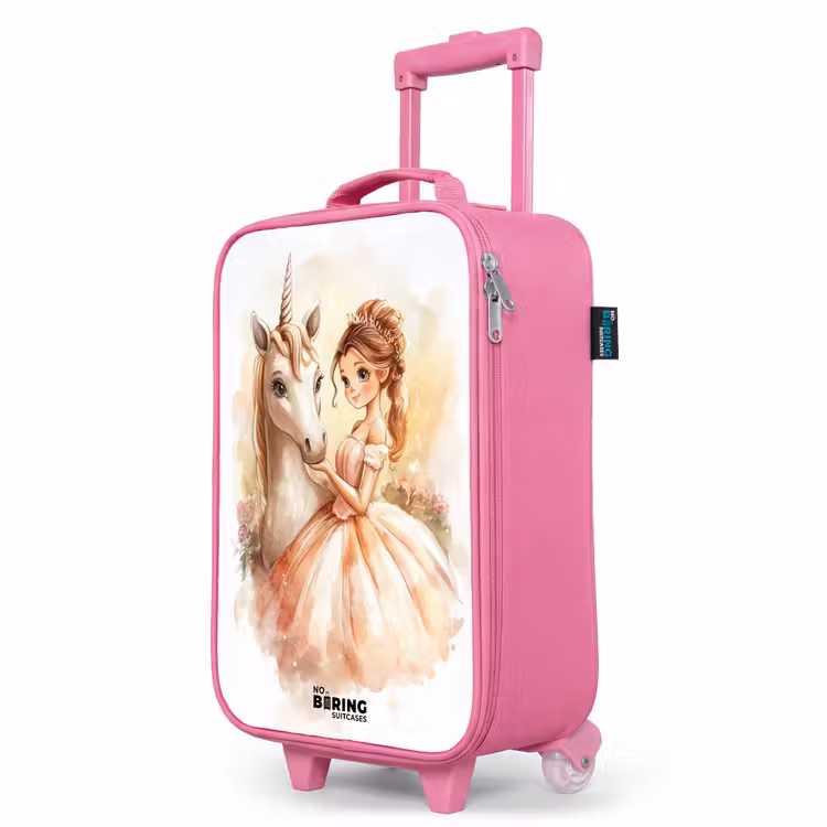 Kinderkoffer Rosa - Prinzessin im Kleid mit weißem Einhorn — 8