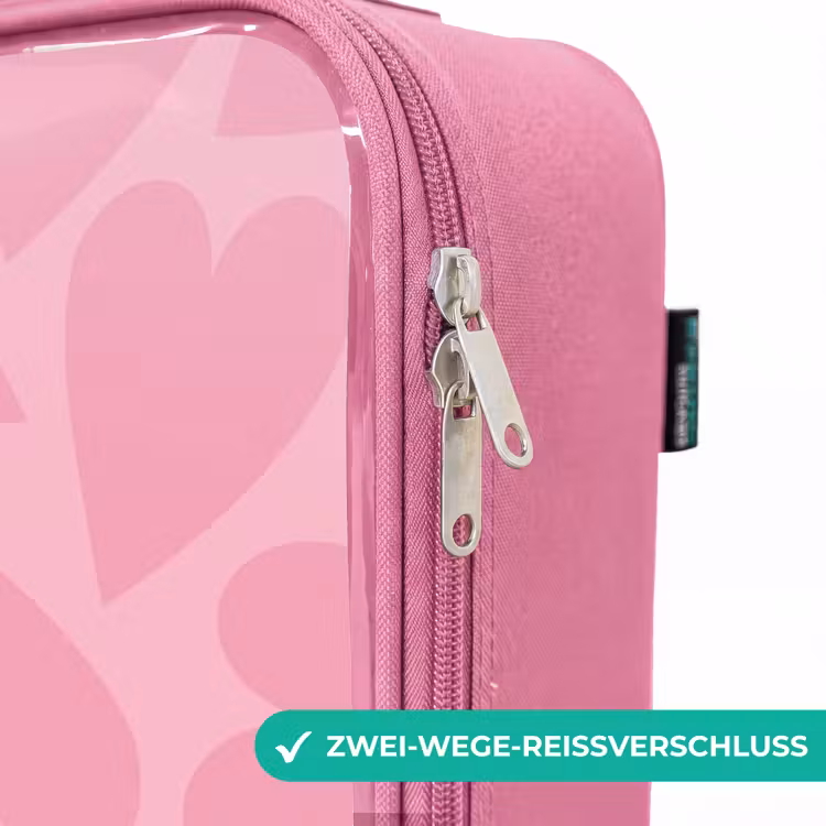 Kinderkoffer Rosa - Rosa Herzen Muster — 5
