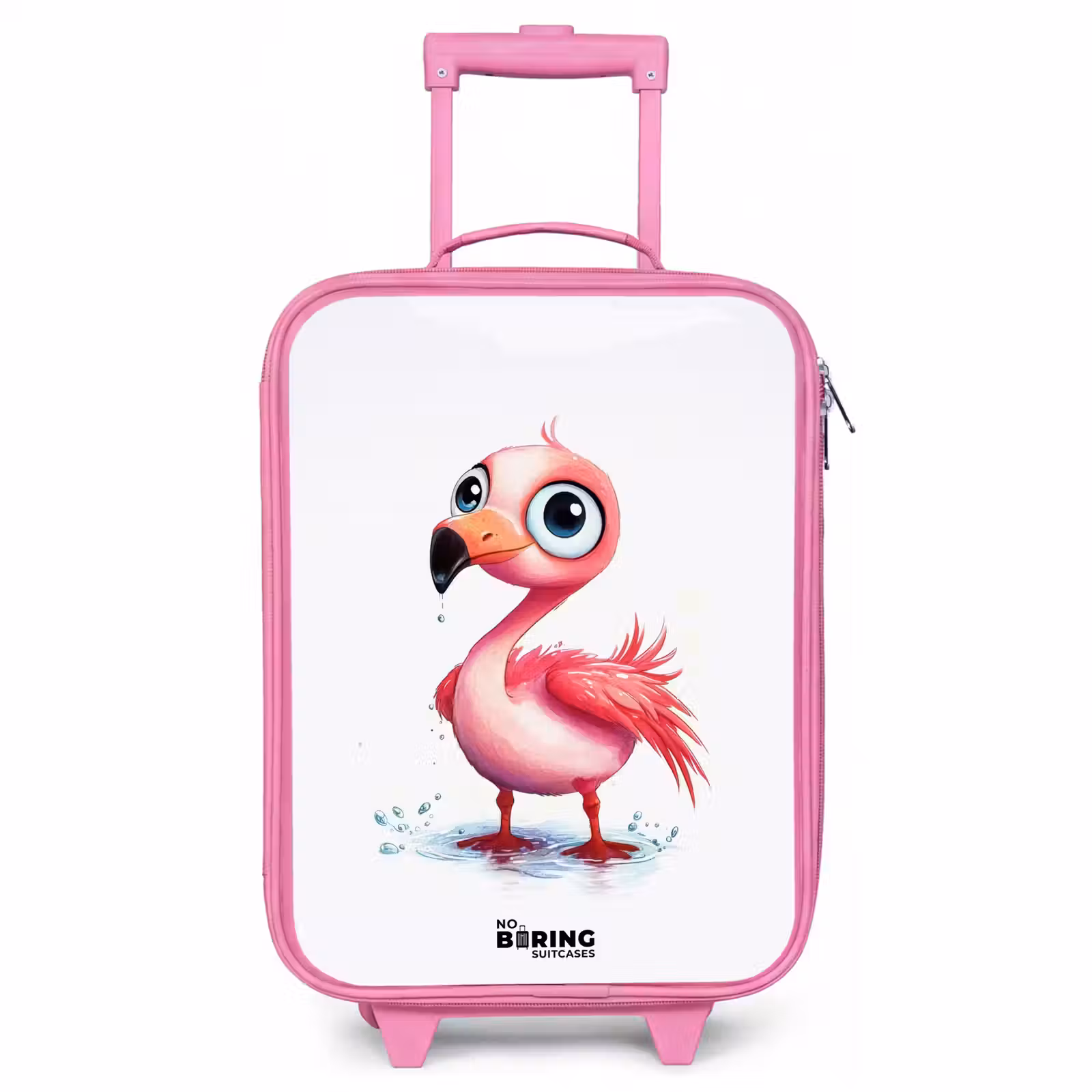Kinderkoffer Rosa - Rosa Flamingo im Wasser — 1