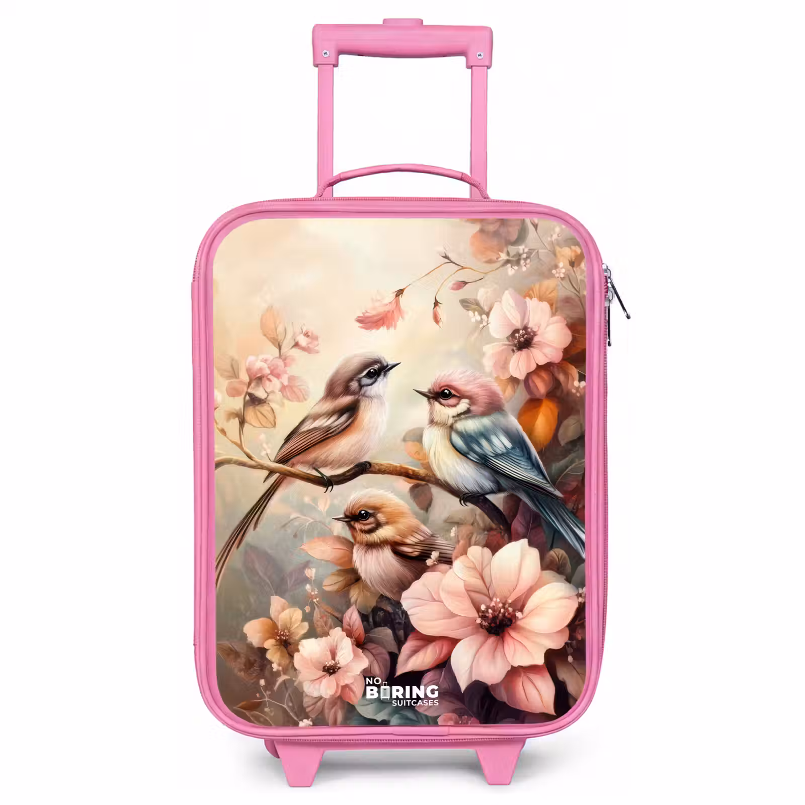 Kinderkoffer Rosa - Vögel mit rosa Blumen — 1