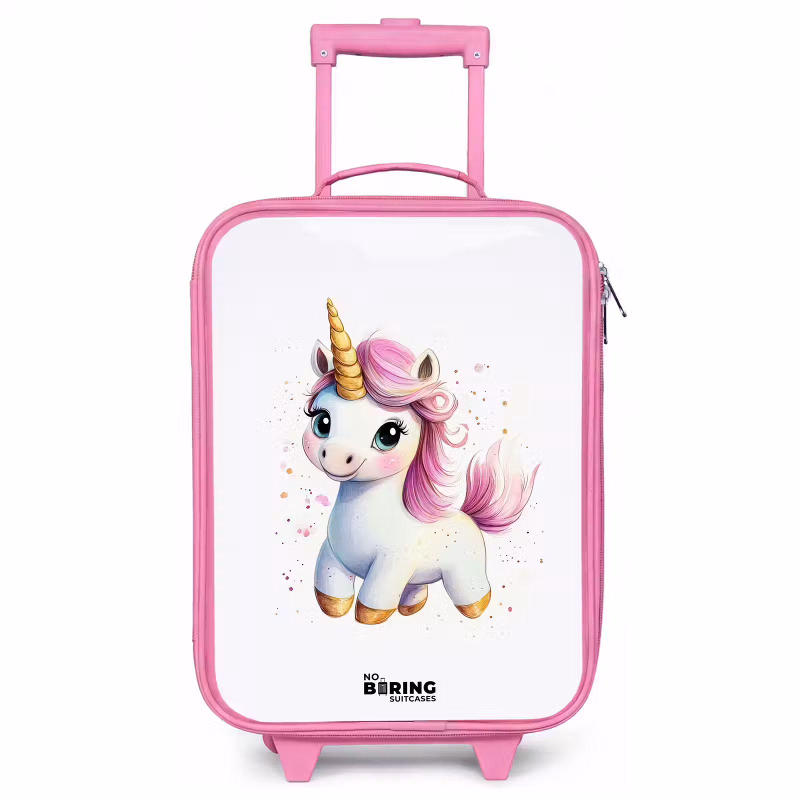 Kinderkoffer Rosa - Weißes Einhorn mit rosa Mähne — 1