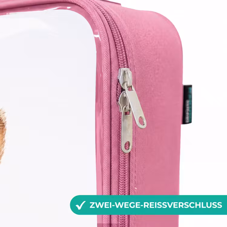 Kinderkoffer Rosa - Brauner Hase mit rosa Blasen — 5