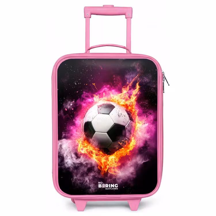 Kinderkoffer Rosa - Fußball in rosa Feuer Explosion — 1