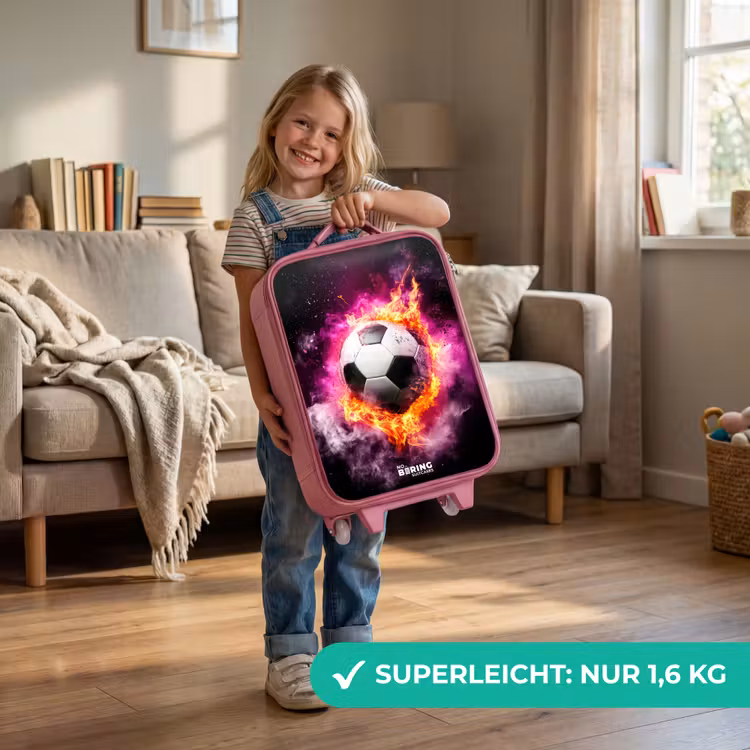 Kinderkoffer Rosa - Fußball in rosa Feuer Explosion — 3