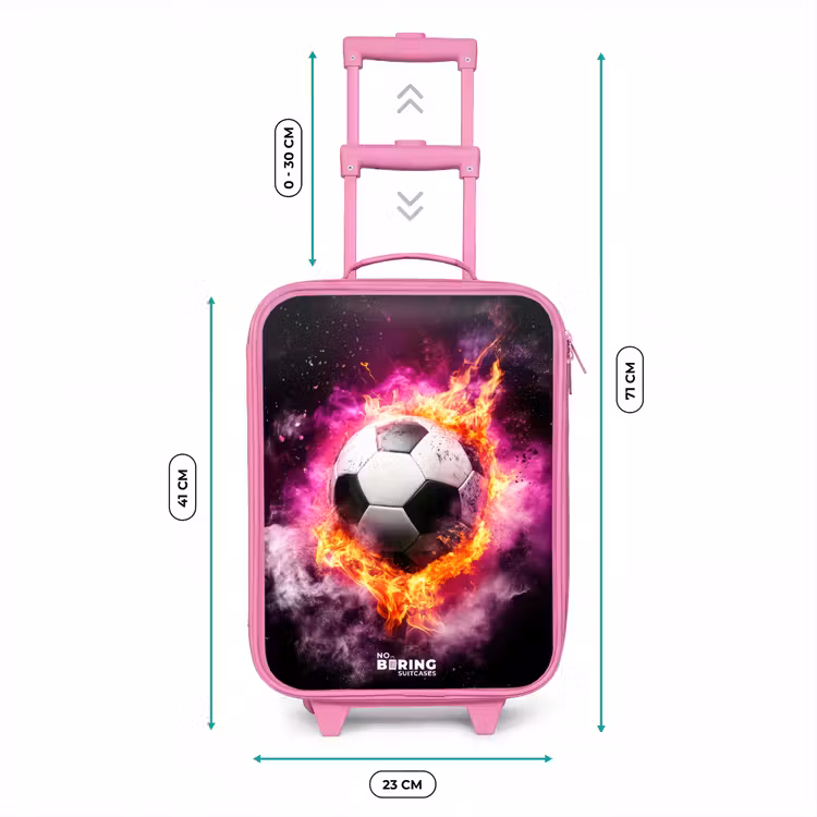 Kinderkoffer Rosa - Fußball in rosa Feuer Explosion — 7
