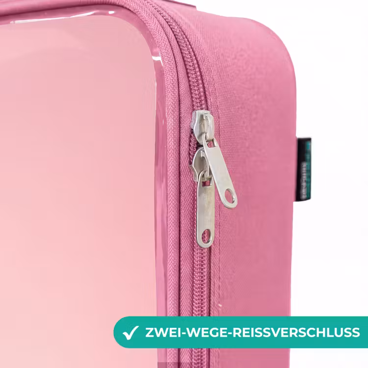 Kinderkoffer Rosa - Mädchen mit weißem Einhorn auf rosa Hintergrund — 5