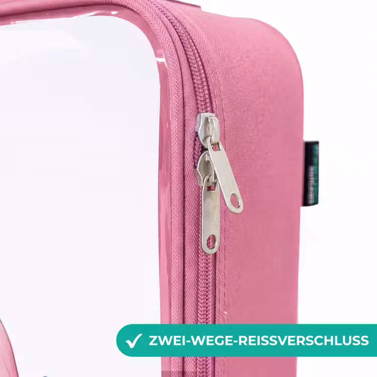 Kinderkoffer Rosa - Meerjungfrau mit rosa Haaren und blauem Schwanz zwischen Blasen — 5