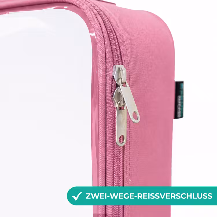 Kinderkoffer Rosa - Pinguin mit rosa Schleife und Eistropfen — 5