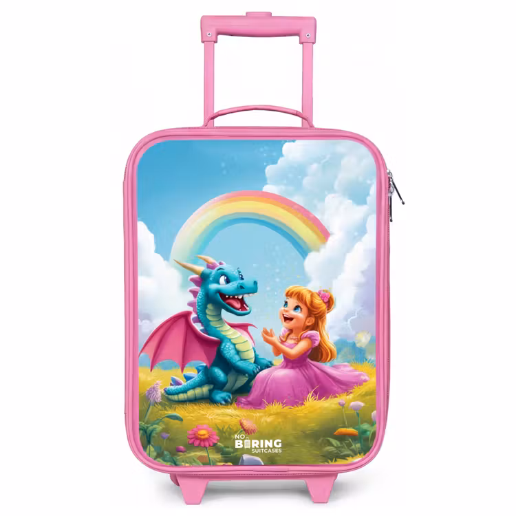 Kinderkoffer Rosa - Prinzessin und Dino in einer bunten Welt — 1