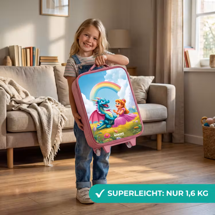 Kinderkoffer Rosa - Prinzessin und Dino in einer bunten Welt — 3