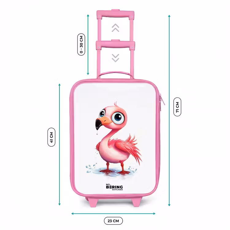 Kinderkoffer Rosa - Rosa Flamingo im Wasser — 7