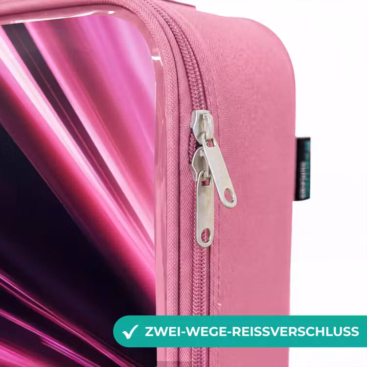 Kinderkoffer Rosa - Rosa Rennwagen blinkt durch Neonlicht — 5