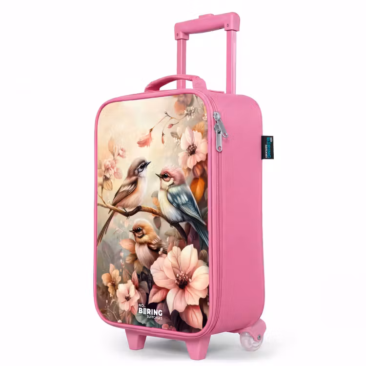 Kinderkoffer Rosa - Vögel mit rosa Blumen — 8
