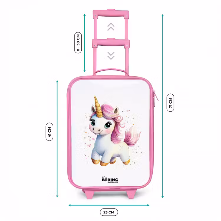 Kinderkoffer Rosa - Weißes Einhorn mit rosa Mähne — 7