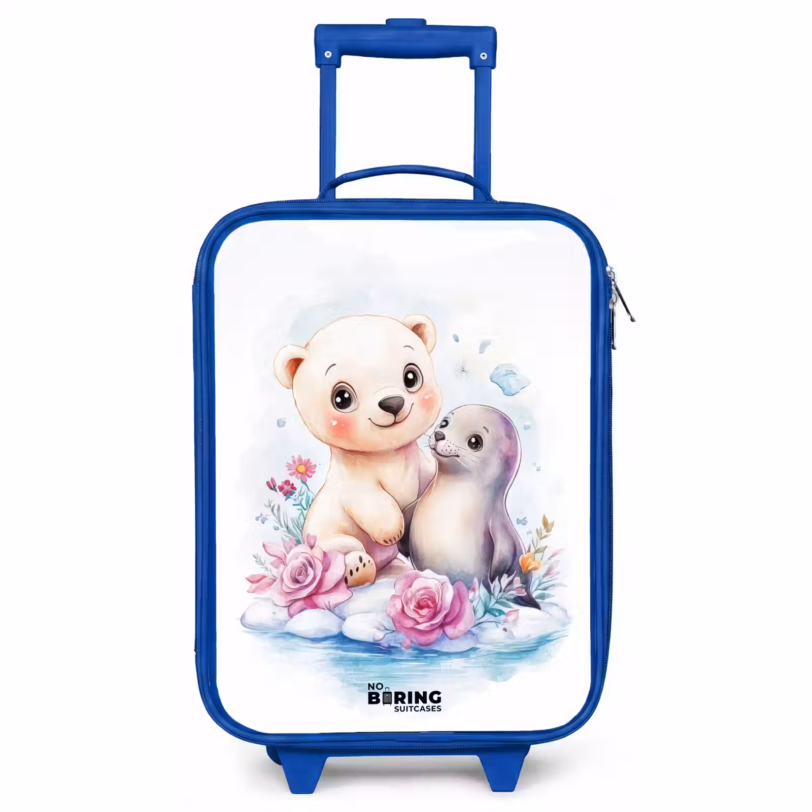 Kinderkoffer Blau - Eisbär und Robbe auf einer Eisscholle — 1