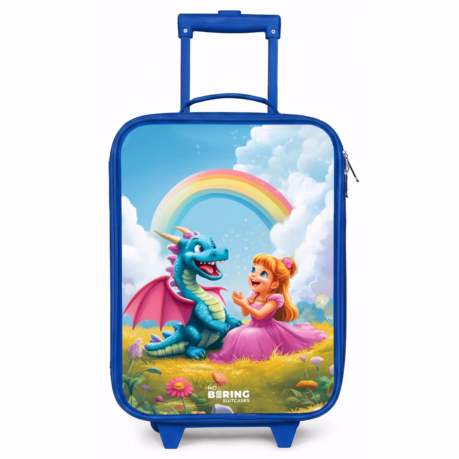 Kinderkoffer Blau - Prinzessin und Dino in einer bunten Welt — 1