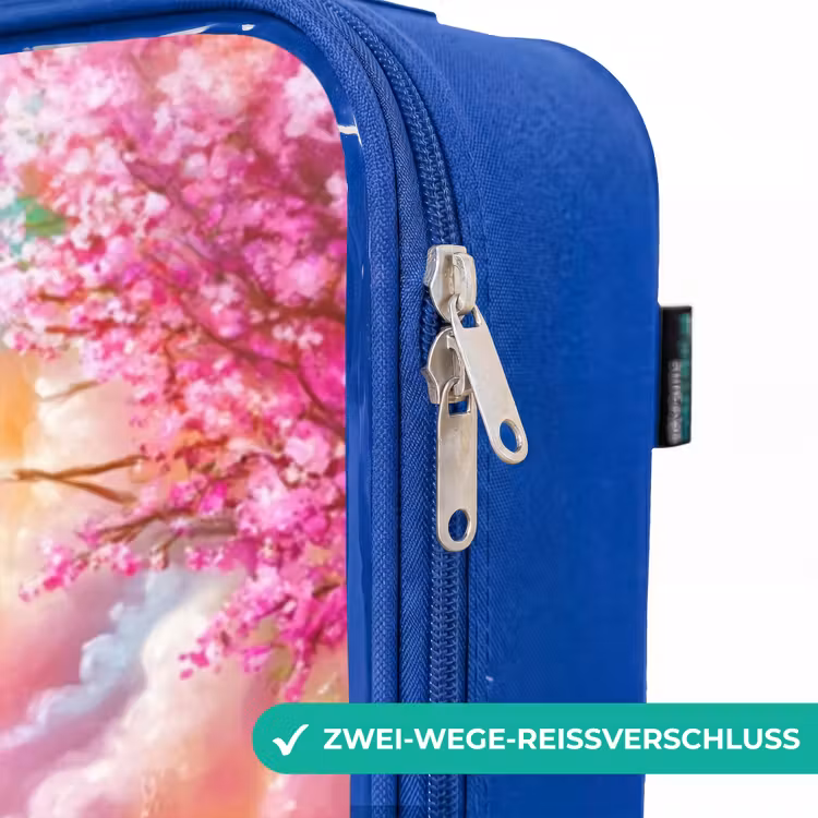 Kinderkoffer Blau - Kleines Reh mit einem Lamm in einem pastellfarbenen Blumenfeld — 5