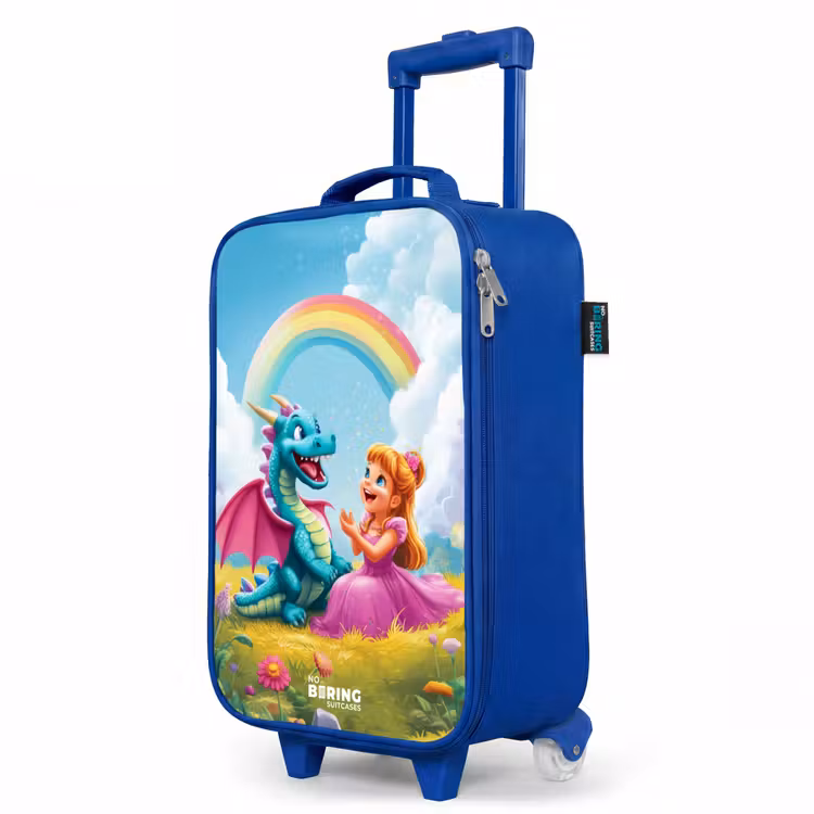 Kinderkoffer Blau - Prinzessin und Dino in einer bunten Welt — 8