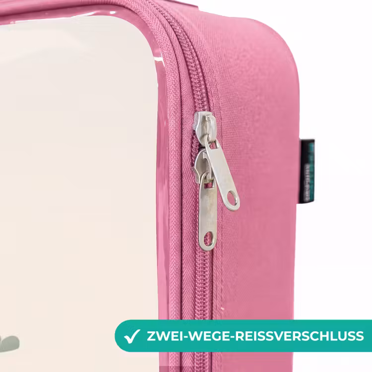 Kinderkoffer Rosa - Welpe in einem Rennwagen in Beigetönen — 5
