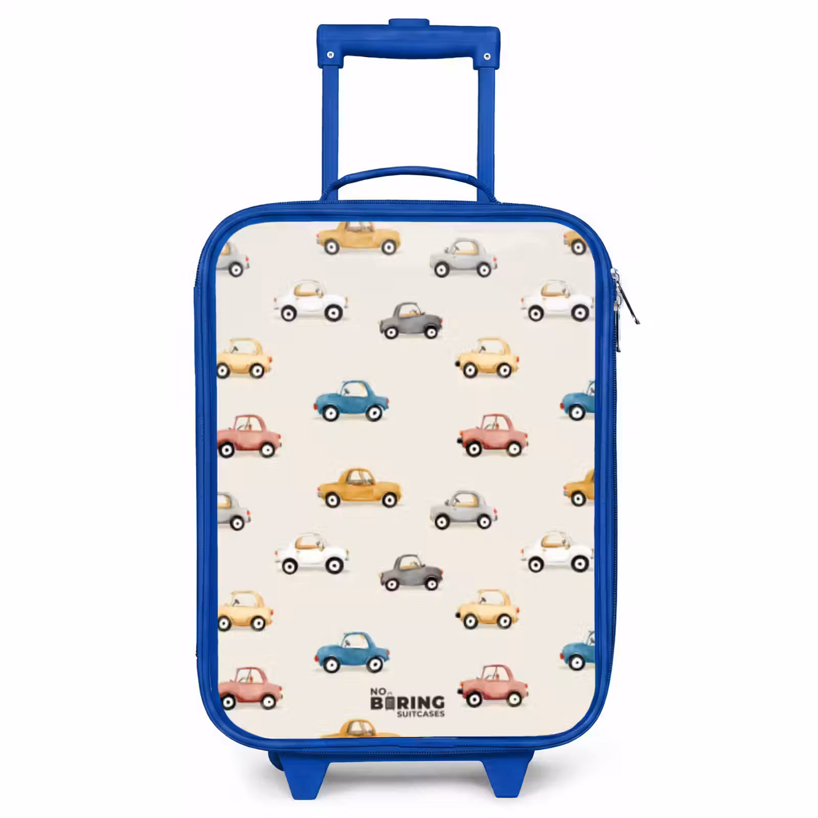 Kinderkoffer Blau - Bunte Retro-Autos — 1